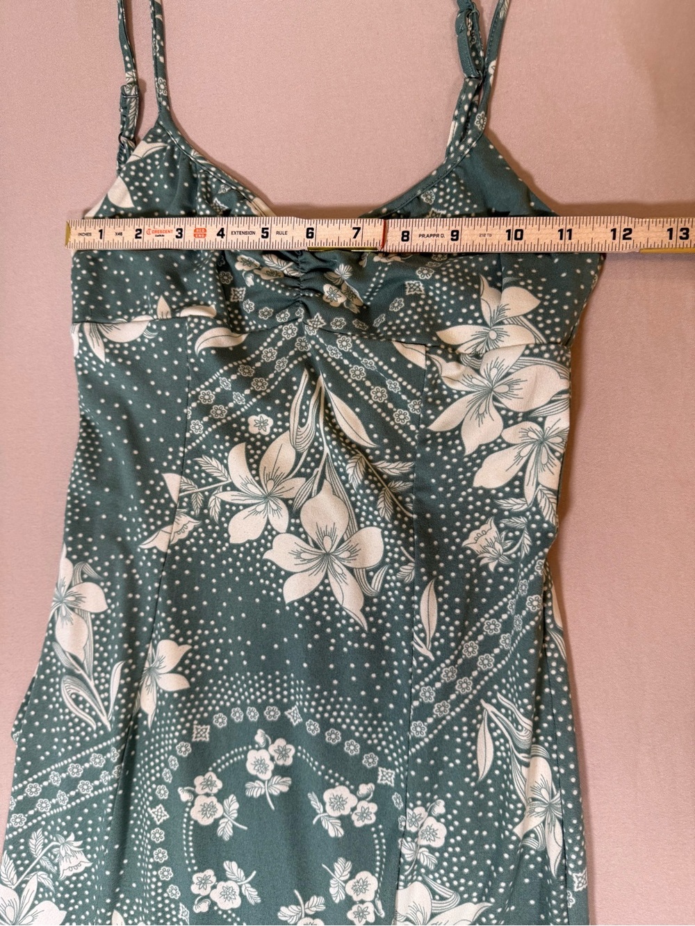 Urban Outfitters Boho Green Floral Slip Midi Dress, XS - Picture 9 of 12
